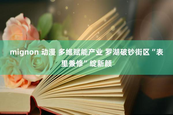 mignon 动漫 多维赋能产业 罗湖破钞街区“表里兼修”绽新颜