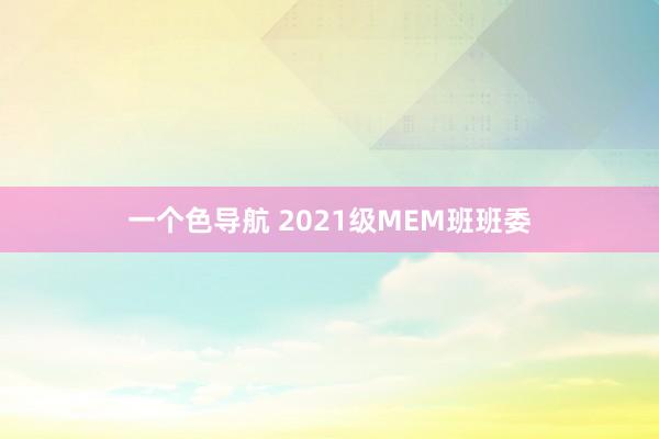 一个色导航 2021级MEM班班委