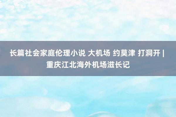 长篇社会家庭伦理小说 大机场 约莫津 打洞开 | 重庆江北海外机场滋长记